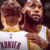 Cleveland Cavaliers LeBron James and Kyle Korver Embrace
