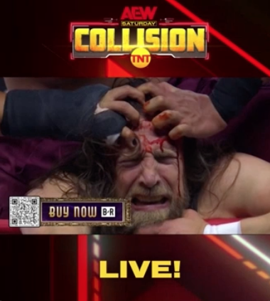 Bryan Danielson is bloodied on AEW Collision